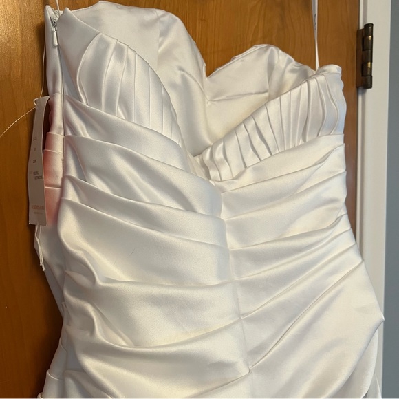 Wtoo By Watters - Women’s (Sz 10) White Strapless Wedding Dress Gown - Picture 5 of 8